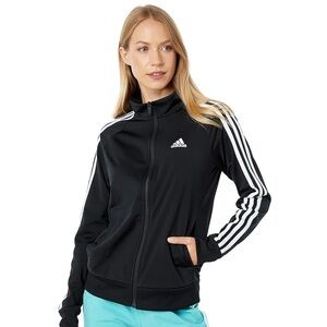 Small Adidas Women's Essentials Warm-Up Slim 3-Stripes Track Top